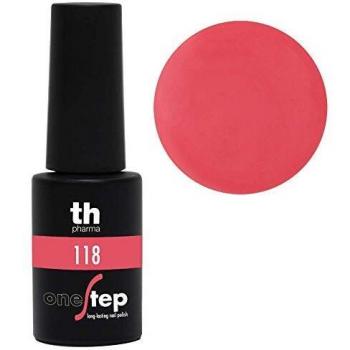 Thader Th Pharma - Esmalte de Uñas Permanente Step One/Pintauñas Permanente Brillo Infinito, Cobertura Total de Larga Duración y de Rápido Aplicado, Nº118, 6 ml