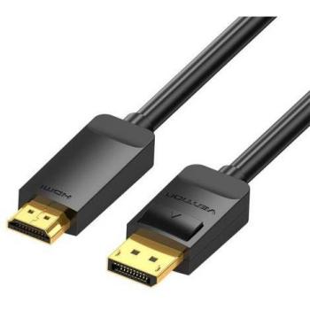 Cable Conversor Vention DisplayPort a HDMI 4K de 2 metros en color negro