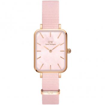 Reloj Daniel Wellington Quadro Coral 20x26mm Rosa Dorado Madreperla