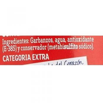 Luengo Garbanzo Cocido, Bajo Contenido en Sal - 570 gr