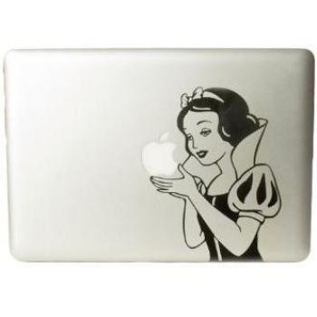 Incutex - Adhesivo para MacBook Air/Pro 13,3, diseño de Blancanieves, color negro