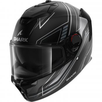 Casco Integral Shark Spartan GT Pro Negro-Antracita con diseño aerodinámico, sistema de ventilación optimizado, visera anti-rayaduras, interior desmontable y lavable, homologación ECE 22.05 y peso ligero