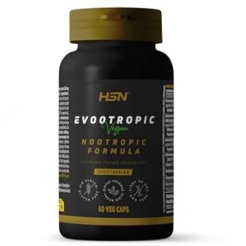 Nootrópico Natural Evootropic - 60 Cápsulas Veganas para Rendimiento Mental: Concentración, Memoria y Aprendizaje con Cafeína, Bacopa, Teanina y Huperzina A
