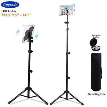 Tamaño máximo portátil universal Tamaño máximo 9.5-14.5 inch Tabletas Soporte de trípode titular de montaje ajustable para tabletas con bolsa
