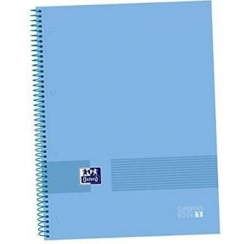Oxford, Cuaderno A4, Cuadrícula 5x5, Tapa Dura, Microperforado, 80 Hojas, Europeanbook1 Color Periwinkle Blue