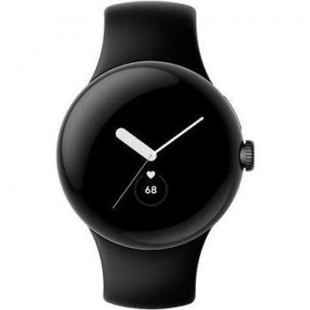 Google Pixel Watch 41mm Matte Black Stainless Steel Case with Obsidian Active Band Wi-Fi GPS AMOLED Digital Touchscreen Smartwatch with Heart Rate and Activity Tracking