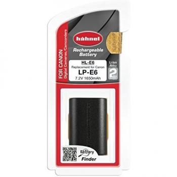 hähnel HL-E6 Replacement Li-Ion Battery for Canon LP-E6 - Black