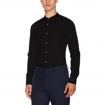 ONLY & SONS Onsalfredo Ls Manderine Shirt Noos, Camisa para Hombre, Negro