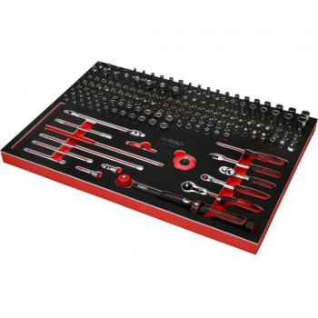 Juego de llaves de vaso KS TOOLS 811.0169, 1/4', inserto de gomaespuma, 169 piezas