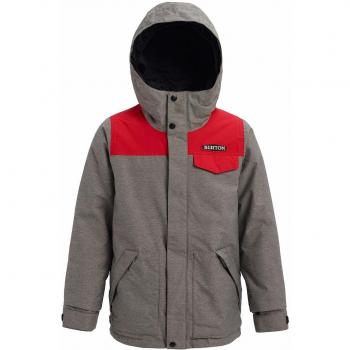 Burton Dugout Chaqueta De Snowboard, Niños, Bog Heather/Flame Scarlet, L