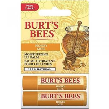 Dúo de bálsamos labiales hidratantes 100% naturales de miel y cera de abejas Burt's Bees