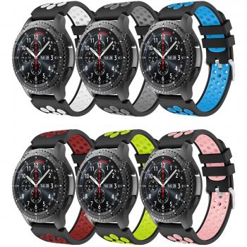 Yayuu Gear S3 Frontier/Classic Correa de Reloj, Reemplazo de Banda de Silicona Suave Deportiva Pulsera de Repuesto para Samsung Galaxy Watch 46mm/Samsung Gear S3/Moto 360 2nd Gen 46mm Smart Watch