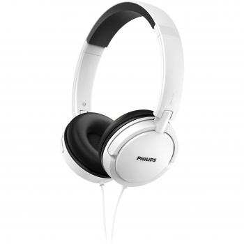 Philips SHL5000WT - Auriculares cómodos, Plegables, Aislamiento del Ruido, Cable de 1.2 m, Blanco