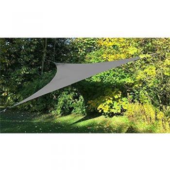 Vela de sombra triangular extensible 3,60 m gris poliéster