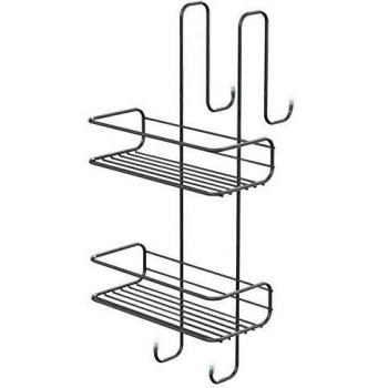 Jabonera Colgante de Ducha con 2 Estantes de Alambre Metálico 24x22xh49 cm - Gedy 2485