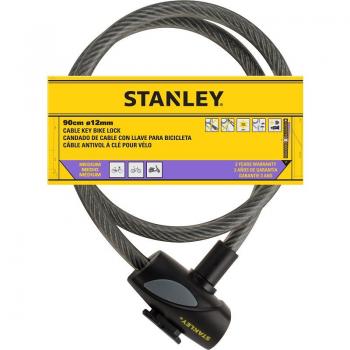 Candado para bicicletas Stanley 751755203 con cable de cierre de Ø12 mm y longitud de 900 mm