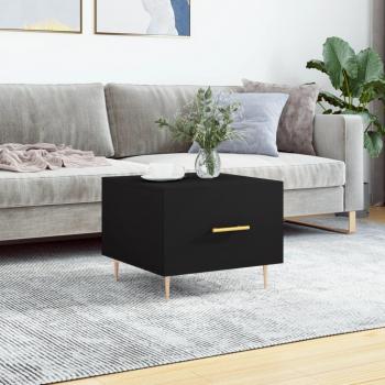 Mesa de centro negra 50x50x40 cm en madera multicapa