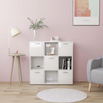 Estantería de madera contrachapada 90x30x90 cm en colores Blanco, Negro y Gris - Mueble de Almacenaje para Oficina, Estudio, Sala de Estar y Dormitorio