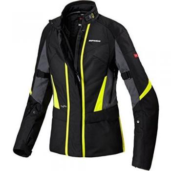 D190-486 3XL - Spidi Traveler 2 H2OUT Ladies Motorcycle Jacket 3XL Black Fluo Yellow
