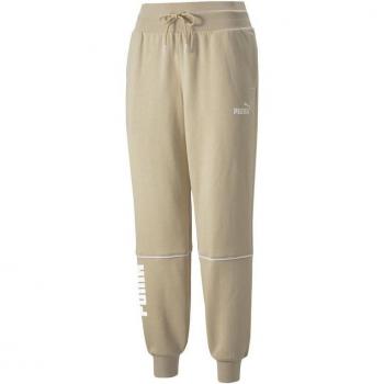 Pantalón de Chándal para Adultos Puma Colorblock Beige Mujer