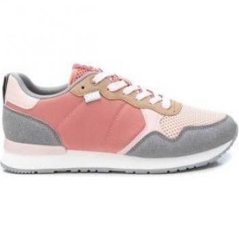 Zapatillas Deportivas XTI 141606 para Mujer, Color Beige con Cierre de Cordones