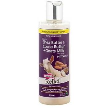 Hope's Relief Goat's Milk Moisturising Body Wash 250ml - Natural body wash for dry skin, eczema, psoriasis and dermatitis with shea and cocoa