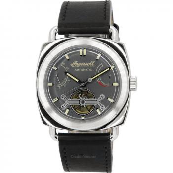 Ingersoll The Nashville Automatic Watch with Grey Open Heart Dial and Leather Strap for Men