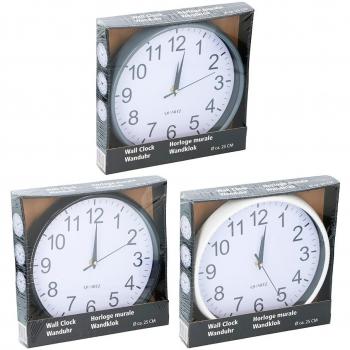 Reloj de Pared Moderno ø25x3cm en 3 Colores Surtidos