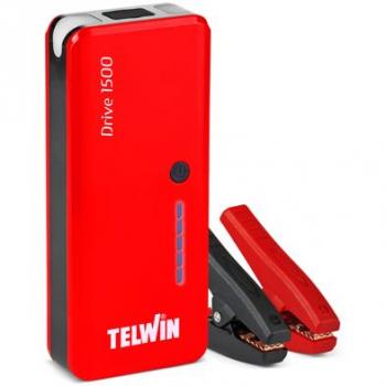 Arrancador y Power Bank de Litio 12V Telwin Drive 1500 - 1500A, Compacto con Luces LED