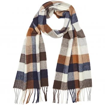 GANT Multicheck Lambswool Scarf, Bufanda para Hombre, Azul
