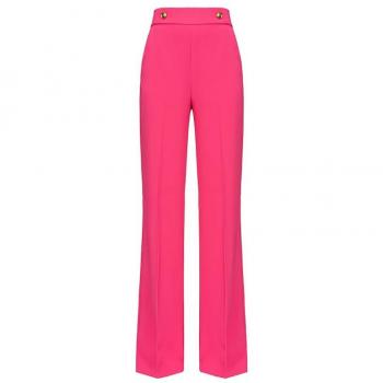 Pinko Straight Trousers Fuchsia, Female, Size: 2XS