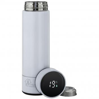 Taza de viaje Extralink MUG-SMART500 WHITE 500 ml Acero inoxidable Blanco con indicador de temperatura