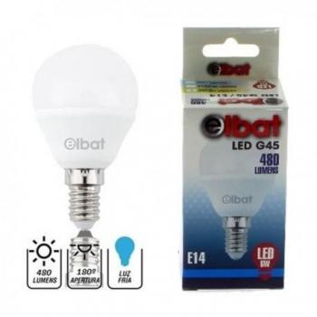 Bombilla LED G45 6W E14 480lm 6500K Luz Fría Elbat