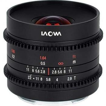 Laowa 9mm T2.9 Zero-D Cine Fuji X - Objetivo gran angular de cine Laowa con distancia focal fija de 9mm y apertura T2.9 para cámaras Fuji X