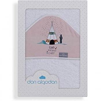 Don Algodón Capa de Baño Dakota Blanco Rosa