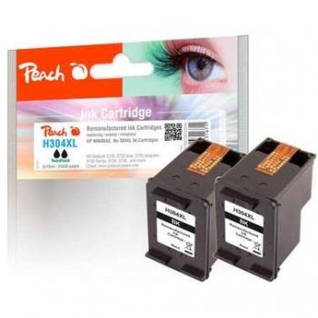 Cartucho de tinta Peach 2 piezas compatible HP No. 304XL BK, alto rendimiento (XL), negro