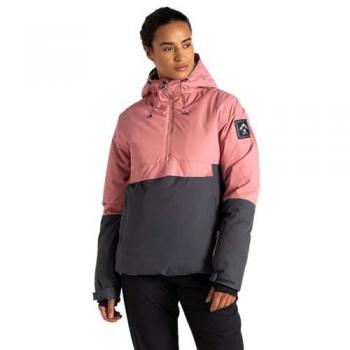 Chaqueta de Esquí Mujer Impermeable Snowburst Rosa Polvo / Gris Ébano Talla 12
