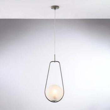 Araña Contemporánea Afrodita Cromo Negro 1 Luz E27