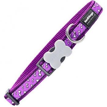 Red Dingo GmbH 9330725072701 Collar Perro Flying Bones, XL, Morado