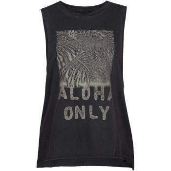 Hurley W Aloha Only Biker Tank Tops, Mujer, Anthracite, S