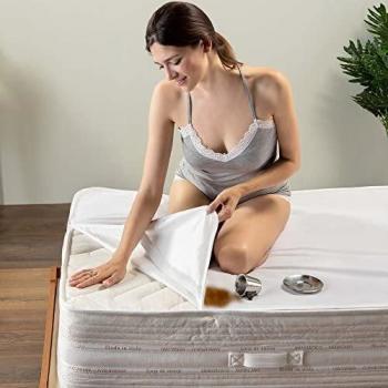 Flowen Protector Colchon 180x190 cm Impermeable Funda Colchon 180x200 para Cama Cubrecolchon Algodón Transpirable Suave Hipoalergénico Antiácaros y Antibacteriano con Elásticos Lavable a Máquina