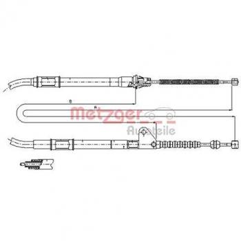 Cable de freno de estacionamiento METZGER 17.1413