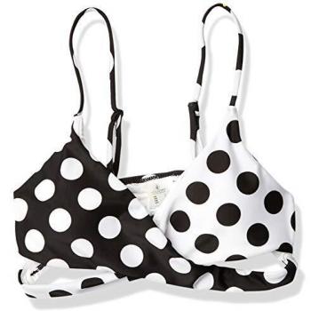 Volcom Its A New Dot Crop Parte Superior Bikini, Mujer, Black, L