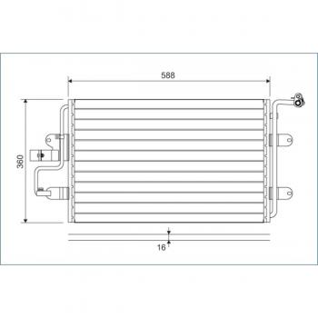 Condensador de aire acondicionado Valeo 817244, compatible con vehículos, fabricado con materiales de alta calidad, diseño optimizado para una mejor refrigeración y rendimiento, fácil instalación, cumple con estándares OEM