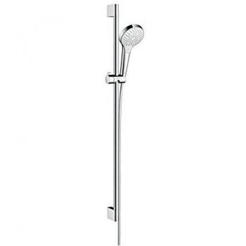Hansgrohe 26571400 Croma Select S 110 Multi set de ducha, 0,90m, 3 tipos de chorro, ahorro de agua, blanco/cromo
