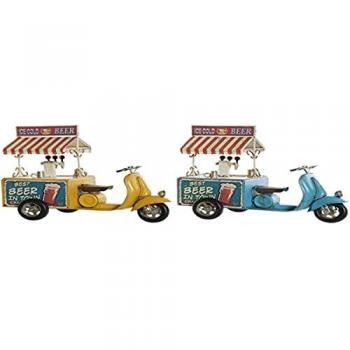 Figura Decorativa DKD Home Decor Amarillo Azul Vintage 31,5 x 15 x 26,5 cm (2 Unidades)