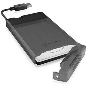 ICY BOX Caja Externa para 1 Disco Duro SATA HDD/SSD, USB 3.0 Type-A