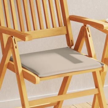Cojines de asiento de jardín Tortorora 4 piezas taupe 45x45x2 cm cuadrados
