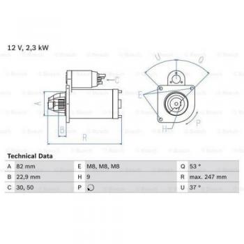 Motor de Arranque BOSCH 0 986 018 960 - Tipo: Motor de Arranque, Marca: BOSCH, Número de pieza: 0 986 018 960