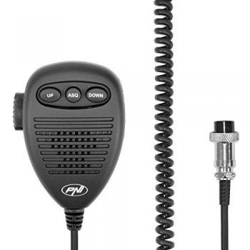 Micrófono PNI MK8000 de 6 Pines para Emisoras CB Escort HP 8000/8001/8024/9000/9001/8000L/8001L, Color Negro